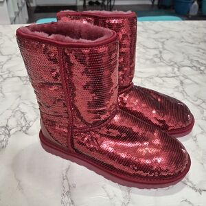 UGG Women's Red Sequin Boots